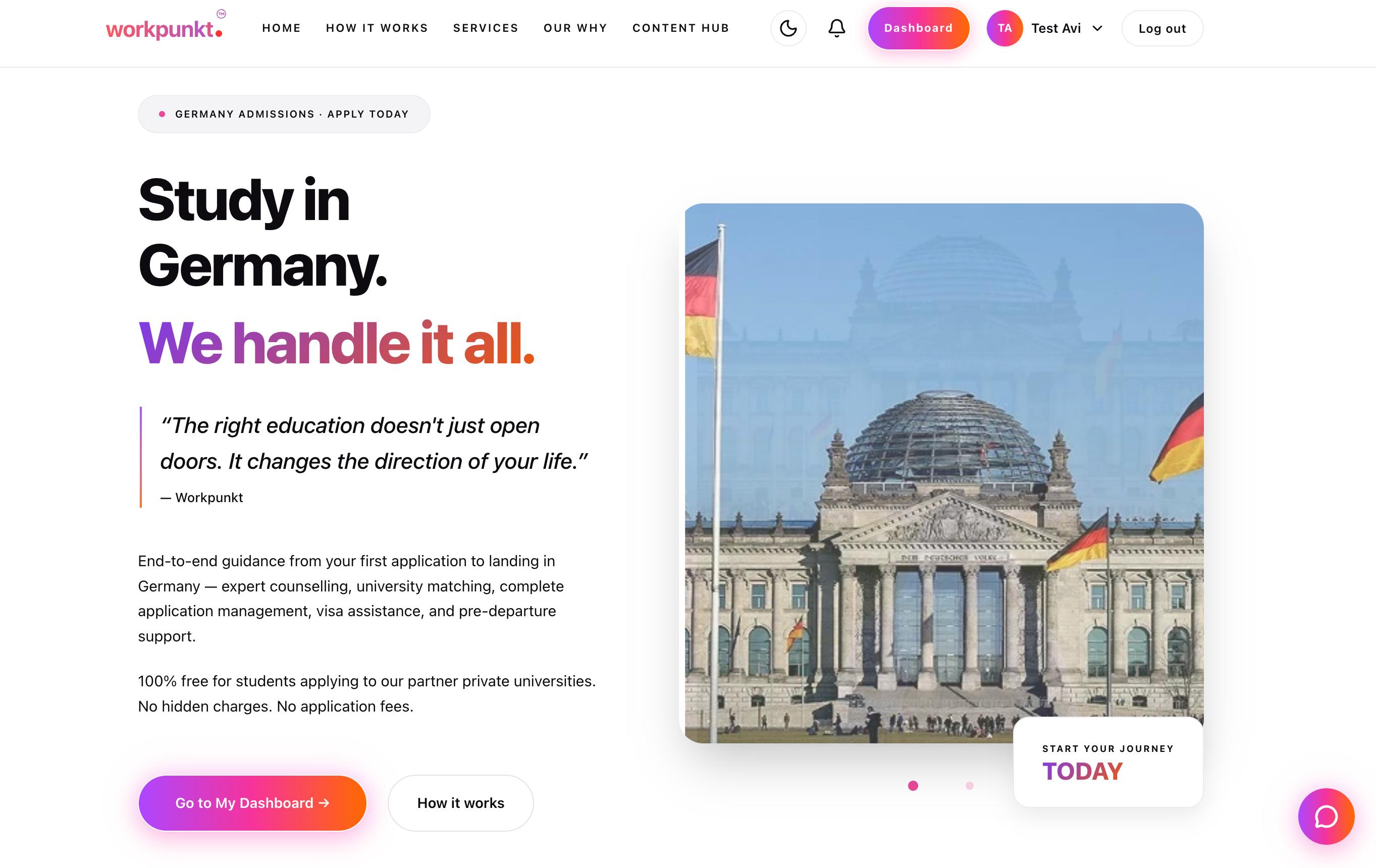 Workpunkt — Student SaaS